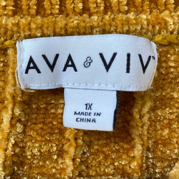 Ava & Viv Chenille Long Sleeve Ribbed Sweater - Picture 2 of 7